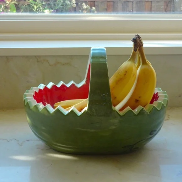 Ceramic Summer Watermelon Fresh Fruit Vegan Display Basket - Picture 6 of 6